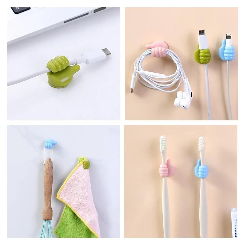 10PCS Creative Thumb Wall Hooks for Hanging