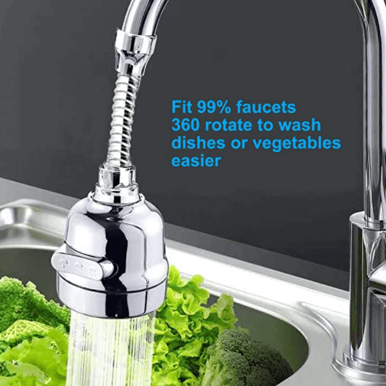 360° rotatable splash guard faucet booster