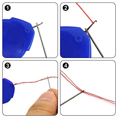 Household needle threader for the elderly